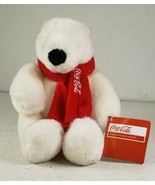 Coca-Cola 6&quot; Polar Bear With Scarf Original Coca-Cola Stuffed Plush 2011... - $17.50