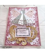 Anna Griffin - Handmade 3D Embossed Christmas Angel Card with Handmade Envelope - £8.63 GBP