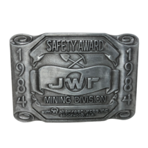 VTG JWR Safety Award Mining Division 1984 Pewter Belt Buckle Alter Resources - £38.65 GBP