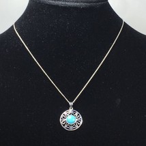 Vintage Sterling Silver Southwestern 17&quot; Necklace - £18.80 GBP