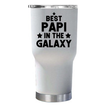 Best Papi In The Galaxy Tumbler 30oz Father Funny Space Cup Xmas Gift For Dad - £23.84 GBP