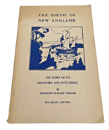The Birth of New England Vintage Book Settlement Map Thurlow Stanley Wid... - $37.39