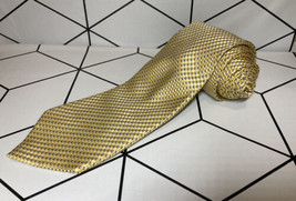 Croft And Borrow Men&#39;s Silk Tie Yellow Goldish Diamond Pattern 100% silk - £5.53 GBP