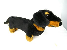 Melissa &amp; Doug Dog Stuffed Animal Dachshund Black 16&quot; Plush Weiner Life like Toy - £15.86 GBP