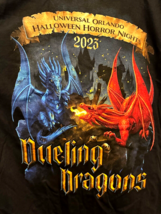 Universal Studios Dueling Dragons HHN AP Annual Passholder TShirt XL 2023 - £39.56 GBP