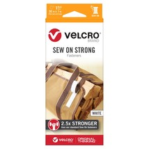 VELCRO(R) Brand Sew On Strong Tape 1&quot;X30&quot;-White - £19.33 GBP