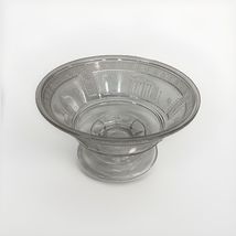 Antique 1880's Glass Pedestal Bowl Adams &amp; Co Egyptian Sphinx Motifs - $16.83