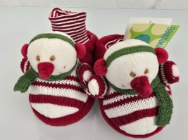 NEW Gymboree Red Snowman Slippers Christmas HOLIDAY Winter Baby Toddler ... - $207.14 MXN