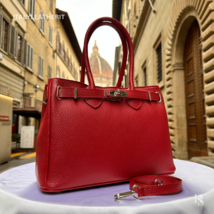 Italian Handmade Leather Bags For Woman l l Elegant Leather Tote From Florence - £192.46 GBP