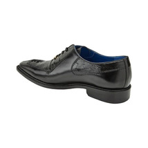 Belvedere Men's Dress Formal Shoes Biagio Black Ostrich Leg , Italian Calf B13 image 2