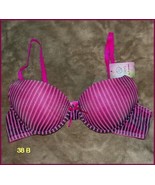 NWT Hers By Herman Pink Stripe Convertable Push-Up Bra  38B - $151.04 MXN