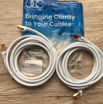 UCC Cat 8 Ethernet Cable 2 Pack -10 Feet Each in White NEW - £11.70 GBP