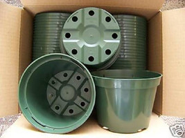 HOT 5&quot;&quot; azalea green plastic pot greenhouse nursery planter outdoor indo... - £50.03 GBP