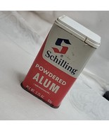 Vintage 1970s Schilling Spice Tin Powdered Alum Collectors Tin Farmhouse... - £3.91 GBP