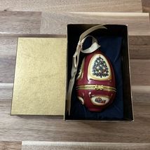 Mr. Christmas Musical Egg Ornament Music Box Porcelain Valerie Parr Hill... - $13.29