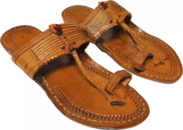 Mens Kolhapuri Buffalo Leather handmade sandal BOHO HT41 chappal US size 7-12 - £33.65 GBP