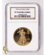 1993-W Gold American Eagle Proof Graded by NGC as PF-70 Ultra Cameo - $7,413.99 CAD