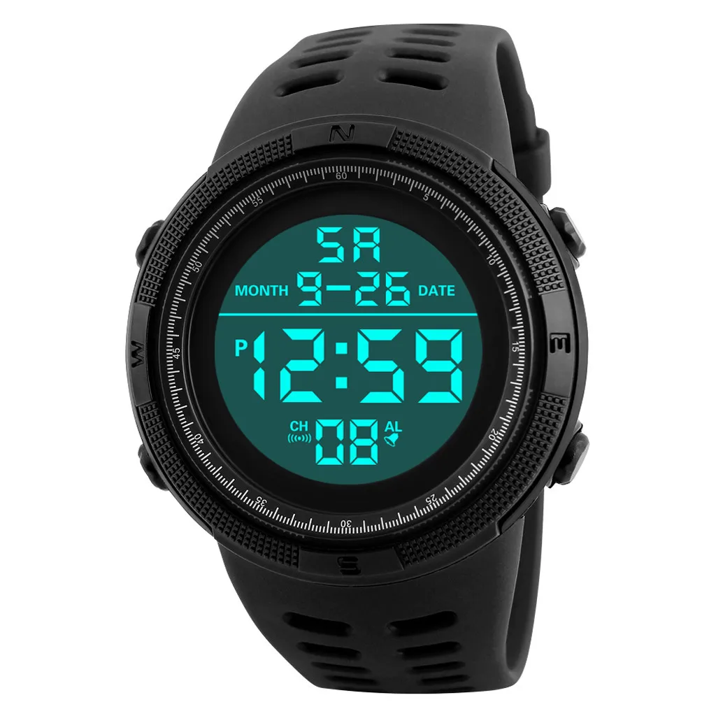 Digital Men Watch   Wristwatch Multifunction Waterproof   Kids Student Electroni - £46.52 GBP