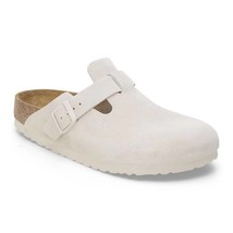 Birkenstock men&#39;s boston suede leather clog in Modern Suede Antique White - - $185.13