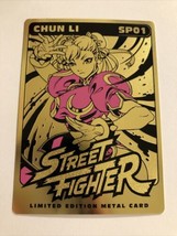 UDON Capcom Street Fighter 2021 SDCC Chun Li Gold Limited Edition Metal Card NEW - £62.53 GBP