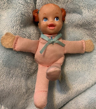 Teeny Tiny Tumbles Surprise Girl Red Orange Hair Blue Eyes Pigtails 1996 Toy Biz - $11.36