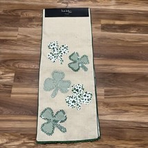 Nicole Miller Home St. Patrick’s Day Jute Table Runner Shamrocks 14”x72” NWT - £30.10 GBP