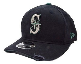 Seattle Mariners New Era 9Fifty Tattered Bill MLB Baseball Snapback Cap Hat - £14.91 GBP