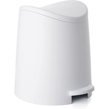 Mini Bathroom Trash Can With Lid And Foot Pedal (3 Liter/0.75 Gal) White... - $34.99