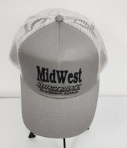 Gray Trucker Cap Hat White Mesh Snapback MIDWEST Superstore Hutchinson K... - $17.09