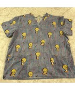 Baby Looney Tunes Tweety Bird Nurse Doctor Scrub Top Blue Yellow - $16.38 CAD