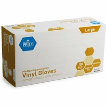 MedPride Powder-Free Vinyl Exam Gloves Large Case/1000 (10 Boxes of 100) - £46.71 GBP