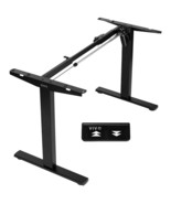 Vivo Black Electric Stand Up Desk , Single Motor Standing Adjustable Base - £223.80 GBP