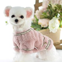 Princess Pet Dog Clothes In Cotton Fabric - Purple Powder/White - £17.26 GBP