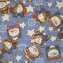 Daisy Kingdom Frosty Friends Small Squares Flannel Fabric #0677 BTY - £5.46 GBP