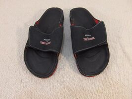 Youth Boy's Tommy Hilfiger Royal Blue Red 5M Slip On Hook / Loop Sandals... - $16.19