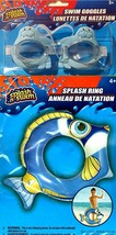 Splash-N-Swim - 22&quot;x17.5&quot; Swimming Ring + Swim Goggles - Swim Time Fun! (2 Pack) - £11.81 GBP