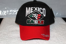 Mexico Eagle Hecho En Mexico Baseball Cap Hat ( Black &amp; Red ) - £9.01 GBP