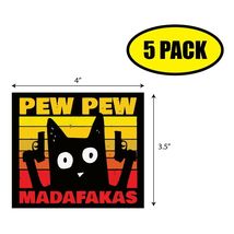 5 PACK - 4" x 3.5" PEW PEW MADAFAKAS Sticker Decal Humor Funny USA VG0026 - $6.53