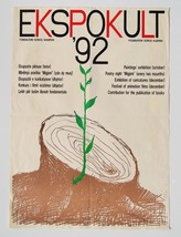 1992 George Soros Foundation Albania Ekspokult &#39;92 Events New Growth Poster - £118.28 GBP