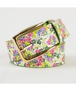 Boho Chic Floral Vegan Leather Adjustable Belt Green - $295.92 MXN