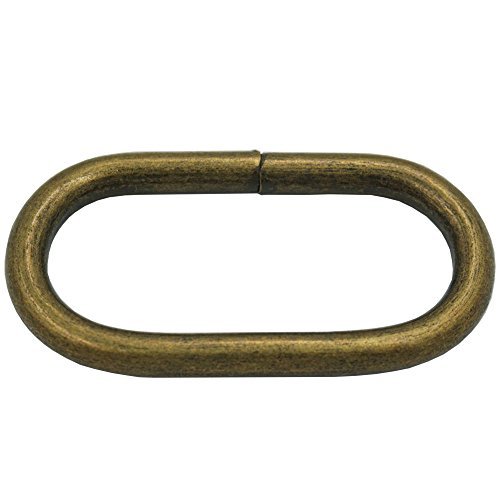 Bluemoona 20 Pcs - 38mm 1.5" Metal Loop Oval Rings Buckle for Webbing, Buckles S