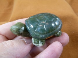 Y-TUR-LAT-725 Jasper + green serpentine TURTLE tortoise 2piece gemstone ... - $23.36
