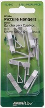8Pk Anchorwire 20 Lb White Standard Picture Mirror Hanger W Nails 122307 - £12.56 GBP