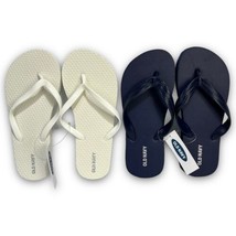 Old Navy White and Blue Youth Flip Flops Size 1-2 Classic Kids Unisex Set of 2 - £18.19 GBP