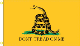 Gadsden Dont Tread On Me Dbl Sided Yellow Rattlesnake Usa Us Flag 5X8 Flag 100D - $76.00