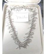 Mili Blume Sterling Silver 925  Tinsel Necklace From Peru 62g - $2,265.86 MXN