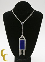Badgley Mischka Lapis Lazuli Diamond Blue Iolite 18k White Gold Necklace - £4,874.43 GBP