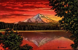 Mount Hood At Sunrise From Lost Lake, Oregon Or -VINTAGE 1942 Postcard BK46 - £3.86 GBP