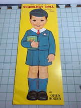 Vintage Queen Holden Stand up School Boy paper doll 15” - £12.31 GBP