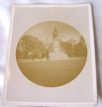 c1890 Antique James Garfield Monument Statue Us C API Tol Sepia Toned Photo - £7.82 GBP